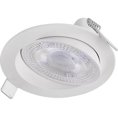 EMOS LED-Einbauleuchte GERI, schwenkbar 90°, dimmbar CCT Lichtfarbe (2700/4000/6500K) 780lm 6,5W (statt 60W Glühbirne) 30 000 Std. Abstrahlwinkel 36° für Innenbereich Ø 10,5cm weiß EMOS LED-Einbauleuchte GERI, schwenkbar 90°, dimmbar CCT Lichtfarbe (2700/4000/6500K) 780lm 6,5W (statt 60W Glühbirne) 30 000 Std. Abstrahlwinkel 36° für Innenbereich Ø 10,5cm weiß