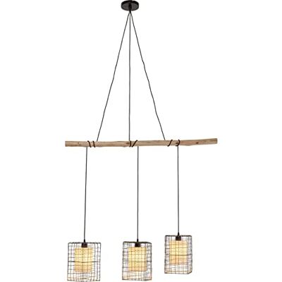 Kare Design Hängeleuchte Three Grids, höhenverstellbar, handverarbeitet, Kabellänge 2,50cm, (HxBxT) 35x120x19cm Kare Design Hängeleuchte Three Grids, höhenverstellbar, handverarbeitet, Kabellänge 2,50cm, (HxBxT) 35x120x19cm