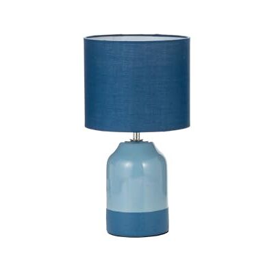 Pauleen 48324 Tischleuchte Sandy Glow E14 max. 20W Creme, Blau Stoff, Keramik Pauleen 48324 Tischleuchte Sandy Glow E14 max. 20W Creme, Blau Stoff, Keramik