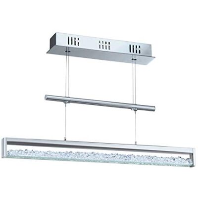 EGLO LED Kristall Pendellampe Cardito 1, 1 flammige Pendelleuchte, Hängeleuchte aus Aluminium, Stahl, Farbe: Chrom, Glas: Kristalle klar, touch dimmbar, Weißtöne einstellbar, höhenverstellbar EGLO LED Kristall Pendellampe Cardito 1, 1 flammige Pendelleuchte, Hängeleuchte aus Aluminium, Stahl, Farbe: Chrom, Glas: Kristalle klar, touch dimmbar, Weißtöne einstellbar, höhenverstellbar