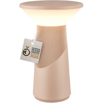 BRILONER Pilia LED Tischlampe kabellos IP44 mit Touch, dimmbar, warmweißes Licht, Tischlampe Akku, Nachttischlampe, Leselampe, LED Lampe, German Design Award Winner 2026, 15x24 cm, Beige BRILONER Pilia LED Tischlampe kabellos IP44 mit Touch, dimmbar, warmweißes Licht, Tischlampe Akku, Nachttischlampe, Leselampe, LED Lampe, German Design Award Winner 2026, 15x24 cm, Beige