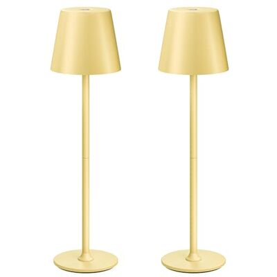 UPXNBOR LED Tischlampe Kabellos 2 Stück, Dimmbare Nachttischlampe Touch, Akku Tischleuchte Kabellos, Indoor Outdoor Tischlampe Akku, 3-stufig Warmlicht, IP54 Wasserdicht, Vollmetallgehäuse, Gelb UPXNBOR LED Tischlampe Kabellos 2 Stück, Dimmbare Nachttischlampe Touch, Akku Tischleuchte Kabellos, Indoor Outdoor Tischlampe Akku, 3-stufig Warmlicht, IP54 Wasserdicht, Vollmetallgehäuse, Gelb