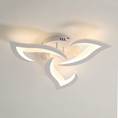 DAXGD Modern LED Deckenlampe 36W 3500LM Deckenlampe LED Warmweißes 3000K Creative 3 Head Flower Form Weiß Acryl Deckenbeleuchtung für Wohnzimmer Schlafzimmer Esszimmer Küche Balkon DAXGD Modern LED Deckenlampe 36W 3500LM Deckenlampe LED Warmweißes 3000K Creative 3 Head Flower Form Weiß Acryl Deckenbeleuchtung für Wohnzimmer Schlafzimmer Esszimmer Küche Balkon