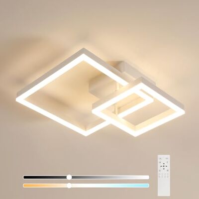 Osairous LED Deckenleuchte mit Fernbedienung, 36W 4050LM Deckenlampe Dimmbar, Deckenlampe Wohnzimmer 3000K-6500K aus Aluminiuml+Acryl für Schlafzimmer Badezimmer, Küche, Weiß, 52CM Osairous LED Deckenleuchte mit Fernbedienung, 36W 4050LM Deckenlampe Dimmbar, Deckenlampe Wohnzimmer 3000K-6500K aus Aluminiuml+Acryl für Schlafzimmer Badezimmer, Küche, Weiß, 52CM