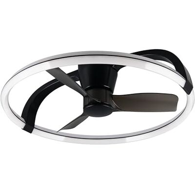 Reality Leuchten LED Deckenleuchte Stockholm mit Ventilator, Schwarz - Deckenventilator mit Licht Reality Leuchten LED Deckenleuchte Stockholm mit Ventilator, Schwarz - Deckenventilator mit Licht