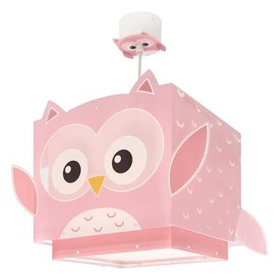Dalber Lampe kinderzimmer, kinderlampe Pendelleuchte Hängelampe, Deckenleuchte Kinder, Deckenlampe kinderzimmer, Little Pink Owl Rosa Eule Tiere, 64482M, E27 Dalber Lampe kinderzimmer, kinderlampe Pendelleuchte Hängelampe, Deckenleuchte Kinder, Deckenlampe kinderzimmer, Little Pink Owl Rosa Eule Tiere, 64482M, E27