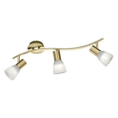 Trio Leuchten LED-Deckenleuchte "Levisto" in Messing matt, Glas alabasterfarbig weiß 871010308 Trio Leuchten LED-Deckenleuchte "Levisto" in Messing matt, Glas alabasterfarbig weiß 871010308