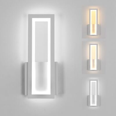 Osairous Wandleuchte LED Innen Modern, 16W 1800LM Wandlampe Innen Acryl LED, Weiß Flur Wandbeleuchtung 3000K/4500K/6500K für Schlafzimmer Korridor Wohnzimmer Treppe, 32CM Osairous Wandleuchte LED Innen Modern, 16W 1800LM Wandlampe Innen Acryl LED, Weiß Flur Wandbeleuchtung 3000K/4500K/6500K für Schlafzimmer Korridor Wohnzimmer Treppe, 32CM