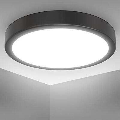 B.K.Licht LED Deckenlampe mit neutralweißer Lichtfarbe, 18 Watt, 2000 Lumen, LED Deckenleuchte, Lampe, Wohnzimmerlampe, Schlafzimmerlampe, Küchenlampe, Deckenbeleuchtung, 28x4 cm, Schwarz B.K.Licht LED Deckenlampe mit neutralweißer Lichtfarbe, 18 Watt, 2000 Lumen, LED Deckenleuchte, Lampe, Wohnzimmerlampe, Schlafzimmerlampe, Küchenlampe, Deckenbeleuchtung, 28x4 cm, Schwarz