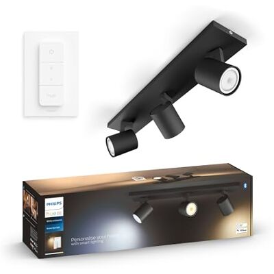 Philips White Ambiance Runner 3er Spot, schwarz, GU10 inkl. Dimmschalter, dimmbar, alle Weißschattierungen, steuerbar via App, kompatibel mit Amazon Alexa (Echo, Echo Dot) Philips White Ambiance Runner 3er Spot, schwarz, GU10 inkl. Dimmschalter, dimmbar, alle Weißschattierungen, steuerbar via App, kompatibel mit Amazon Alexa (Echo, Echo Dot)