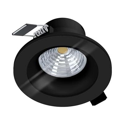 EGLO LED Bad-Einbaustrahler Salabate, Spot dimmbar aus Aluminium und Glas, Einbauleuchte Badezimmer in Schwarz, Klar, warmweiß, IP44, Ø 8,8 cm EGLO LED Bad-Einbaustrahler Salabate, Spot dimmbar aus Aluminium und Glas, Einbauleuchte Badezimmer in Schwarz, Klar, warmweiß, IP44, Ø 8,8 cm
