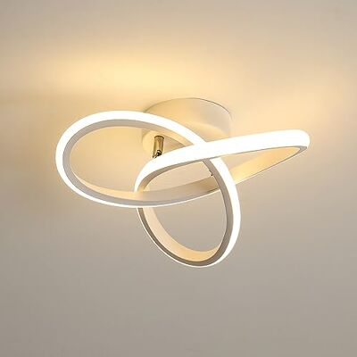 Goeco LED Deckenleuchte Weiß, 22W Moderne Deckenleuchte, Kreative Blumenform LED Deckenlampe für Küchenflure, Warmweiß 3000K Goeco LED Deckenleuchte Weiß, 22W Moderne Deckenleuchte, Kreative Blumenform LED Deckenlampe für Küchenflure, Warmweiß 3000K
