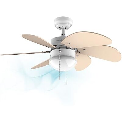 Cecotec Deckenventilator EnergySilence 3600 Vision SunLight, 50 W, Durchmesser 92 cm, Lampe, 3 Geschwindigkeiten, 6 Umkehrbare Klingen, Sommer-/Winterfunktion, Zugschalter, Weiß/Gelb Cecotec Deckenventilator EnergySilence 3600 Vision SunLight, 50 W, Durchmesser 92 cm, Lampe, 3 Geschwindigkeiten, 6 Umkehrbare Klingen, Sommer-/Winterfunktion, Zugschalter, Weiß/Gelb