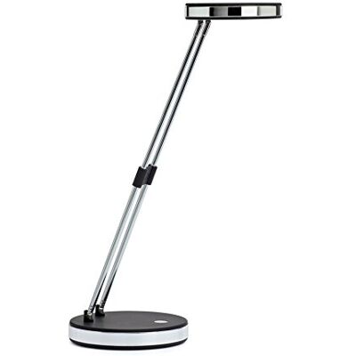 MAUL Schreibtischlampe puck 13x13x37cm Moderne LED Lampe mit 1.260 Lux und 6.500 Kelvin Tageslichtlampe mit Standfuß Höhenverstellbare Tischlampe mit Teleskoparm Schwarz MAUL Schreibtischlampe puck 13x13x37cm Moderne LED Lampe mit 1.260 Lux und 6.500 Kelvin Tageslichtlampe mit Standfuß Höhenverstellbare Tischlampe mit Teleskoparm Schwarz