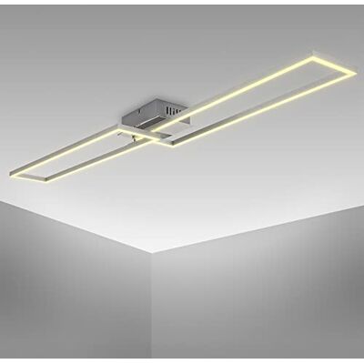 B.K.Licht LED Deckenlampe schwenkbar, warmweiße Lichtfarbe, 40 Watt, 4000 Lumen, Deckenleuchte, LED Lampe, Wohnzimmerlampe, Schlafzimmerlampe, Küchenlampe, 110x24,8x8 cm, Chrom-Alu B.K.Licht LED Deckenlampe schwenkbar, warmweiße Lichtfarbe, 40 Watt, 4000 Lumen, Deckenleuchte, LED Lampe, Wohnzimmerlampe, Schlafzimmerlampe, Küchenlampe, 110x24,8x8 cm, Chrom-Alu