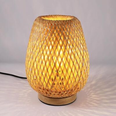 DAXGD Tischlampe für den Innenbereich, E27 Retro-Bambus-Schreibtischlampe, handgefertigtes Nachtlicht im Bohemian-Stil für Schlafzimmer, Wohnzimmer, Kinderzimmer DAXGD Tischlampe für den Innenbereich, E27 Retro-Bambus-Schreibtischlampe, handgefertigtes Nachtlicht im Bohemian-Stil für Schlafzimmer, Wohnzimmer, Kinderzimmer