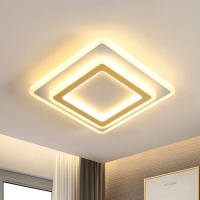 Goeco 44W LED Deckenleuchte Modern, Gold Deckenlampe LED Quadratisch, Acryl Deckenlampe Deckenbeleuchtung für Wohnzimmer Schlafzimmer Flur Küche Balkon, 3000K Warmweiß Goeco 44W LED Deckenleuchte Modern, Gold Deckenlampe LED Quadratisch, Acryl Deckenlampe Deckenbeleuchtung für Wohnzimmer Schlafzimmer Flur Küche Balkon, 3000K Warmweiß