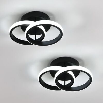 Mckalen 2 Stück LED Deckenlampe Schwarz Runde Kaltesweiß 6500K, 22W 2475LM 22W 2475LM Moderne Deckenleuchte LED Design Weiß, Runde Deckenbeleuchtung für Schlafzimmer Wohnzimmer Küche Balkon, Dia 25CM Mckalen 2 Stück LED Deckenlampe Schwarz Runde Kaltesweiß 6500K, 22W 2475LM 22W 2475LM Moderne Deckenleuchte LED Design Weiß, Runde Deckenbeleuchtung für Schlafzimmer Wohnzimmer Küche Balkon, Dia 25CM