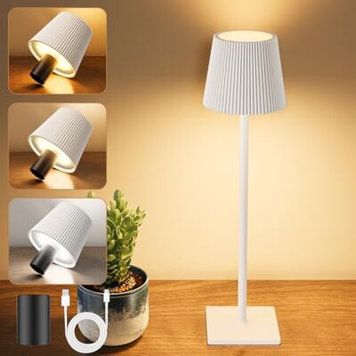 YICAIZI LED Tischlampe Kabellos Akku Tischlampen mit Flaschenverschluss Stufenlos Dimmbar Aufladbar Tischleuchte mit 3 Farbtemperatur für Outdoor, Wohnzimmer, Schlafzimmer, Nachttisch, Weiß YICAIZI LED Tischlampe Kabellos Akku Tischlampen mit Flaschenverschluss Stufenlos Dimmbar Aufladbar Tischleuchte mit 3 Farbtemperatur für Outdoor, Wohnzimmer, Schlafzimmer, Nachttisch, Weiß