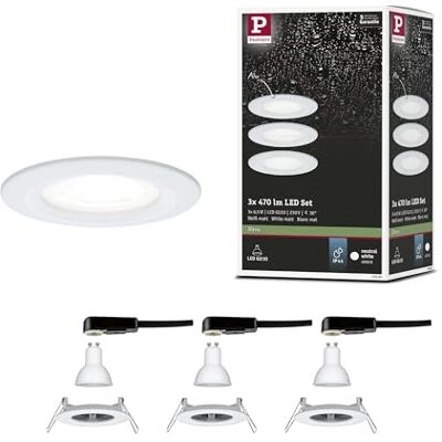Paulmann 92980 Nova LED Einbauleuchte 3er Set rund 3x6,5W Einbaustrahler Weiß matt Spot Alu Zink Einbaulampe 4000K GU10 Paulmann 92980 Nova LED Einbauleuchte 3er Set rund 3x6,5W Einbaustrahler Weiß matt Spot Alu Zink Einbaulampe 4000K GU10