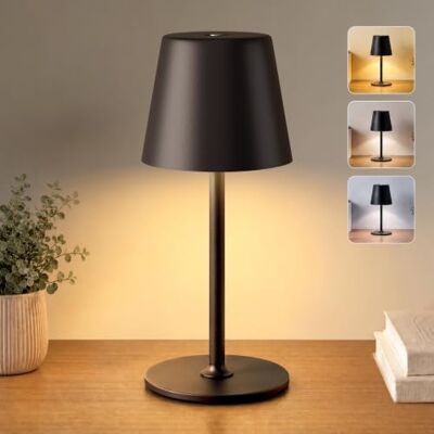 UPXNBOR LED Tischlampe Kabellos, Vollmetall Tischleuchte für Outdoor Indoor Akku Nachttischlampe Touch, Stilllicht, 3 Farbmodi & Stufenlos Touchdimmbar, 2 Höhen, IP54 Wasserdicht, 5300 mAh, Schwarz UPXNBOR LED Tischlampe Kabellos, Vollmetall Tischleuchte für Outdoor Indoor Akku Nachttischlampe Touch, Stilllicht, 3 Farbmodi & Stufenlos Touchdimmbar, 2 Höhen, IP54 Wasserdicht, 5300 mAh, Schwarz