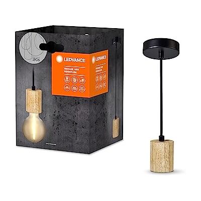 LEDVANCE Vintage 1906® Pendelleuchte CYLINDER WOOD E27, holz, max. 15W LED, E27 Sockel, Innenraum-Pendelleuchte, runder Baldachin, Kombination mit 1906 Vintage-Lampen, Kombination mit smarten Lampen LEDVANCE Vintage 1906® Pendelleuchte CYLINDER WOOD E27, holz, max. 15W LED, E27 Sockel, Innenraum-Pendelleuchte, runder Baldachin, Kombination mit 1906 Vintage-Lampen, Kombination mit smarten Lampen