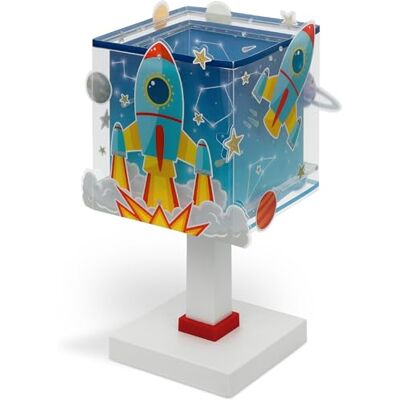 Dalber Kinder Tischlampe Nachttischlampe Nachtlicht Rocket Rakete Planeten, 63351N, G4-4W LED Glühbirne enthalten, Blau Dalber Kinder Tischlampe Nachttischlampe Nachtlicht Rocket Rakete Planeten, 63351N, G4-4W LED Glühbirne enthalten, Blau