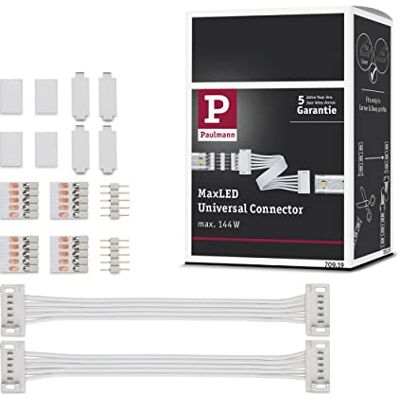 Paulmann 70919 Stripe MaxLED Verbinder Universal 100x19mm max. 144W Weiß Lichtband Kunststoff Paulmann 70919 Stripe MaxLED Verbinder Universal 100x19mm max. 144W Weiß Lichtband Kunststoff