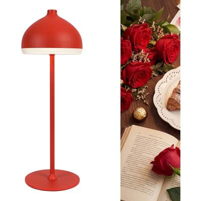 LuminexDesigns LED Tischlampe Kabellos mit Akku,Dimmbar Touch Tischleuchte,IP54 Spritzwassergeschützt,Vintage Nachttischlampe für Schlafzimmer Wohnzimmer Balkon Terrasse Rubinrot LuminexDesigns LED Tischlampe Kabellos mit Akku,Dimmbar Touch Tischleuchte,IP54 Spritzwassergeschützt,Vintage Nachttischlampe für Schlafzimmer Wohnzimmer Balkon Terrasse Rubinrot