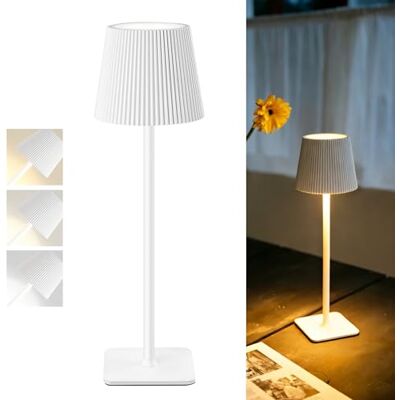 LuminexDesigns Kabellose LED Tischlampe Akku Tischleuchte Weiß VELA TL02 LuminexDesigns Kabellose LED Tischlampe Akku Tischleuchte Weiß VELA TL02