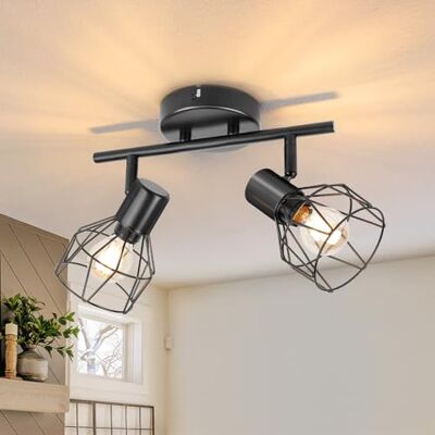 Dehobo Led Deckenstrahler Schwenkbar 350° Deckenleuchte E14 2 Flammig Rund Deckenlampe Spots Led Schwarz Küchenlampe Wohnzimmerlampe Deckenspot Schlafzimmer Dehobo Led Deckenstrahler Schwenkbar 350° Deckenleuchte E14 2 Flammig Rund Deckenlampe Spots Led Schwarz Küchenlampe Wohnzimmerlampe Deckenspot Schlafzimmer
