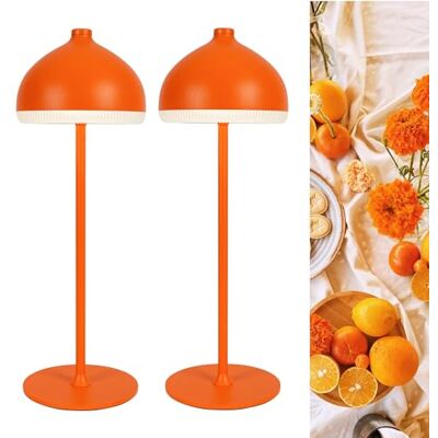 LuminexDesigns 2 Stück LED Tischlampe Kabellos mit Akku,Dimmbar Touch Tischleuchte,IP54 Spritzwassergeschützt,Vintage Nachttischlampe für Wohnzimmer Balkon Terrasse Sunset Orange LuminexDesigns 2 Stück LED Tischlampe Kabellos mit Akku,Dimmbar Touch Tischleuchte,IP54 Spritzwassergeschützt,Vintage Nachttischlampe für Wohnzimmer Balkon Terrasse Sunset Orange