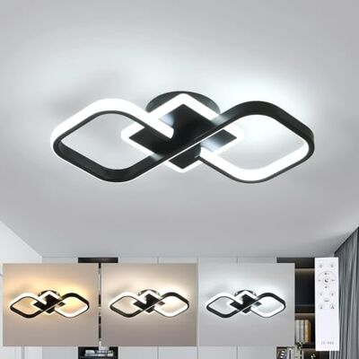 Comely LED Deckenleuchte Dimmbar, 40W 4500LM Schwarz LED Deckenlampe mit Fernbedienung 3000K-6500K, Deckenbeleuchtung Modern für Wohnzimmer, Schlafzimmer, Cafeteria Comely LED Deckenleuchte Dimmbar, 40W 4500LM Schwarz LED Deckenlampe mit Fernbedienung 3000K-6500K, Deckenbeleuchtung Modern für Wohnzimmer, Schlafzimmer, Cafeteria