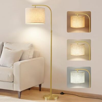VASAGLE Stehleuchte, Bogenlampe, Stehlampe, höhenverstellbare Leselampe, 150-175 cm hoch, modern, mit Fußtaster, Lampenschirm aus Stoff, E27 Fassung, blassgold LFL006AB02 VASAGLE Stehleuchte, Bogenlampe, Stehlampe, höhenverstellbare Leselampe, 150-175 cm hoch, modern, mit Fußtaster, Lampenschirm aus Stoff, E27 Fassung, blassgold LFL006AB02