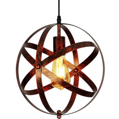 Comely Modern Industrielle Pendelleuchte, 1 Flammige Hängeleuchte Esstisch, E27 Kronleuchter Vintage, Deckenleuchte Vintage aus Eisen für Wohnzimmer, Esszimmer, Küche, Schlafzimmer, Bar Comely Modern Industrielle Pendelleuchte, 1 Flammige Hängeleuchte Esstisch, E27 Kronleuchter Vintage, Deckenleuchte Vintage aus Eisen für Wohnzimmer, Esszimmer, Küche, Schlafzimmer, Bar