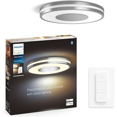 Philips White Ambiance Being Deckenleuchte 2400lm inkl. Dimmschalter, aluminium, dimmbar, alle Weißschattierungen, steuerbar via App, kompatibel mit Amazon Alexa (Echo, Echo Dot) Philips White Ambiance Being Deckenleuchte 2400lm inkl. Dimmschalter, aluminium, dimmbar, alle Weißschattierungen, steuerbar via App, kompatibel mit Amazon Alexa (Echo, Echo Dot)