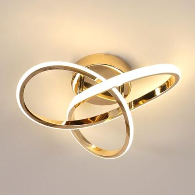 Comely 30W Deckenlampe LED, 3375LM Moderne LED Deckenleuchte, Stilvolles Design Gold Kronleuchter für Schlafzimmer, Wohnzimmer, Küche, Flur, Natürliches Licht 4500K Comely 30W Deckenlampe LED, 3375LM Moderne LED Deckenleuchte, Stilvolles Design Gold Kronleuchter für Schlafzimmer, Wohnzimmer, Küche, Flur, Natürliches Licht 4500K