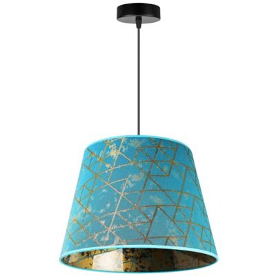 Light Home LH Light-Home Werona Elegant Hängelampe Modern Deckenlampe für Wohnzimmer Schlafzimmer und Esszimmer Pendelleuchte aus Metall mit Modern Lampenschirm Blau 26x35 cm Light Home LH Light-Home Werona Elegant Hängelampe Modern Deckenlampe für Wohnzimmer Schlafzimmer und Esszimmer Pendelleuchte aus Metall mit Modern Lampenschirm Blau 26x35 cm