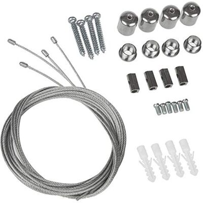 Maclean MCE541 Seil-Montage-Set für LED Panel Seilaufhängung Einbauset Deckenbefestigung 1m Maclean MCE541 Seil-Montage-Set für LED Panel Seilaufhängung Einbauset Deckenbefestigung 1m