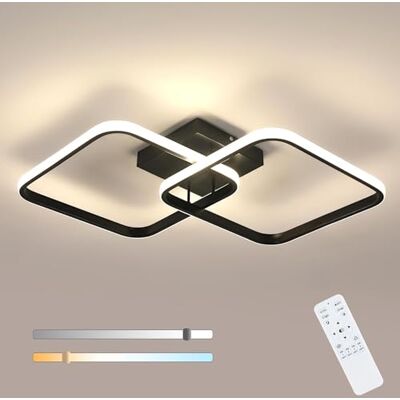 Toolight LED Deckenleuchte Dimmbar 59cm, 50W 5625LM Moderne Schwarz Deckenlampe mit Fernbedienung, 3000K-6500K Quadratische Acryl-Deckenleuchte für Schlafzimmer, Wohnzimmer, Kinderzimmer, Küche Toolight LED Deckenleuchte Dimmbar 59cm, 50W 5625LM Moderne Schwarz Deckenlampe mit Fernbedienung, 3000K-6500K Quadratische Acryl-Deckenleuchte für Schlafzimmer, Wohnzimmer, Kinderzimmer, Küche