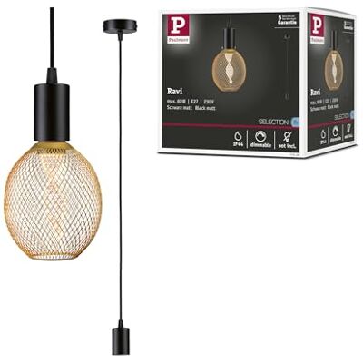 Paulmann 71136 Pendelleuchte Ravi IP44 E27 max. 60W Schwarz matt Pendel ohne Leuchtmittel Paulmann 71136 Pendelleuchte Ravi IP44 E27 max. 60W Schwarz matt Pendel ohne Leuchtmittel