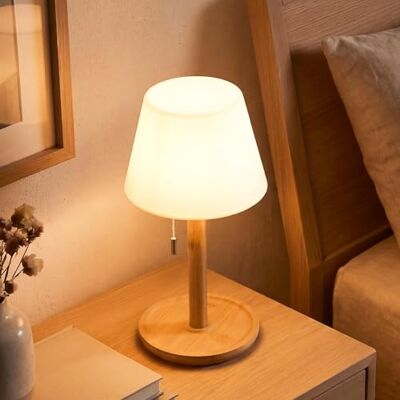 LuminexDesigns Kabellos LED Tischlampe Bambus– Nachttischlampe mit Zugschalter zum Umschalten von 3 Farbtemperaturen, IP54 Wasserfest, für Wohnzimmer, Schlafzimmer, Esstisch, Outdoor LuminexDesigns Kabellos LED Tischlampe Bambus– Nachttischlampe mit Zugschalter zum Umschalten von 3 Farbtemperaturen, IP54 Wasserfest, für Wohnzimmer, Schlafzimmer, Esstisch, Outdoor