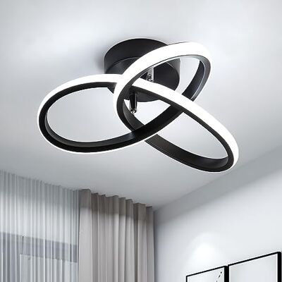 Comely LED Deckenleuchte Moderne, 22W Deckenlampe LED Kaltweiß 6500K, Creative Flower Form Schwarze Kronleuchter für Wohnzimmer Schlafzimmer Flur Küche Balkon Comely LED Deckenleuchte Moderne, 22W Deckenlampe LED Kaltweiß 6500K, Creative Flower Form Schwarze Kronleuchter für Wohnzimmer Schlafzimmer Flur Küche Balkon