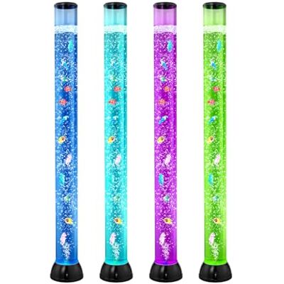 VEVOR Lavalampe mit 10 schwimmenden Fischen, 120 cm, Blasenlichtlampe, 16 Farbwechsel-Lichteffekte, Fernbedienung, Stimmungslicht, Aquarium Nachtlicht für Schlafzimmer, Wohnzimmer, Heimdekoration VEVOR Lavalampe mit 10 schwimmenden Fischen, 120 cm, Blasenlichtlampe, 16 Farbwechsel-Lichteffekte, Fernbedienung, Stimmungslicht, Aquarium Nachtlicht für Schlafzimmer, Wohnzimmer, Heimdekoration