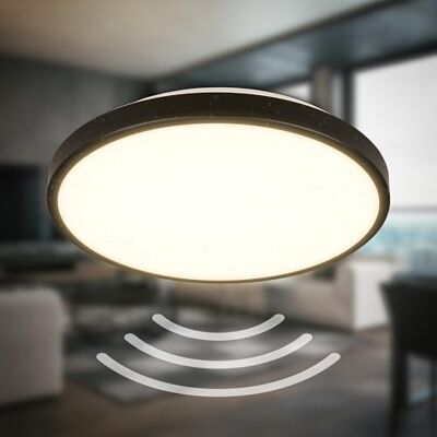 B.K.Licht LED Deckenlampe mit Bewegungsmelder 3m Reichweite IP54, warmweißes Licht, 95 Grad Erfassung, LED Deckenleuchte, Lampe, Badlampe, Badezimmerlampe, Küchenlampe, 29x7,5cm, Schwarz B.K.Licht LED Deckenlampe mit Bewegungsmelder 3m Reichweite IP54, warmweißes Licht, 95 Grad Erfassung, LED Deckenleuchte, Lampe, Badlampe, Badezimmerlampe, Küchenlampe, 29x7,5cm, Schwarz