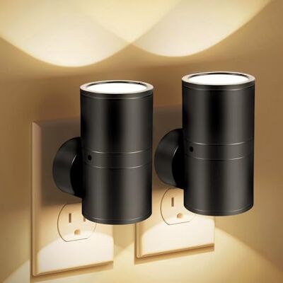 Carehabi Nachtlicht Steckdose Oberen und Unteren Beleuchtung Ultrahelles , 2 Stück Dimmbares Nachtlampe Warmweißes LED Nachtlicht 0-100LM Einstellbare Helligkeit für Schlafzimmer, Küche, Flur, 3000K-4500K Carehabi Nachtlicht Steckdose Oberen und Unteren Beleuchtung Ultrahelles , 2 Stück Dimmbares Nachtlampe Warmweißes LED Nachtlicht 0-100LM Einstellbare Helligkeit für Schlafzimmer, Küche, Flur, 3000K-4500K