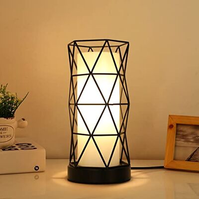 Goeco Tischleuchte Schwarz, 180cm Kabel Tischlampe Nachttischlampe Vintage Nordic Style für Partygeschenk, Schlafzimmer, mit Stecker und Schalter, E27 Birne nicht im Lieferumfang enthalten Goeco Tischleuchte Schwarz, 180cm Kabel Tischlampe Nachttischlampe Vintage Nordic Style für Partygeschenk, Schlafzimmer, mit Stecker und Schalter, E27 Birne nicht im Lieferumfang enthalten