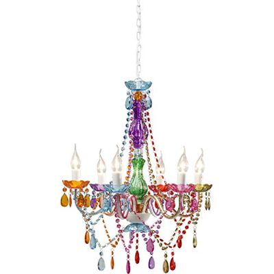 Kare Design Hängeleuchte Starlight Rainbow, Mehrfarbig, 55cm Durchmesser, Deckenlampe, Kronleuchter, Stahlgestell, Acryl Ketten, keine Leuchtmittel inklusive, 70x55x55 cm (H/B/T) Kare Design Hängeleuchte Starlight Rainbow, Mehrfarbig, 55cm Durchmesser, Deckenlampe, Kronleuchter, Stahlgestell, Acryl Ketten, keine Leuchtmittel inklusive, 70x55x55 cm (H/B/T)