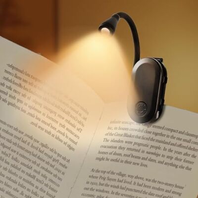 elzle Leselampe Buch Klemme, USB-C Wiederaufladbare Buchlampe mit 3 Farbtemperatur Modi (Weiß/Warm/Natur), 360° flexibler Schwanenhals LED Leselicht, für Lesen, Arbeit, und Reisen elzle Leselampe Buch Klemme, USB-C Wiederaufladbare Buchlampe mit 3 Farbtemperatur Modi (Weiß/Warm/Natur), 360° flexibler Schwanenhals LED Leselicht, für Lesen, Arbeit, und Reisen