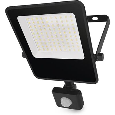 EMOS LED-Strahler VISIO mit Sensor 50W, 7500 lm dünnes Alu-Flutlicht wasserdicht neutralweiß extra hohe Lichtleistung 150lm/W Lebensdauer 36000 h Abstrahlwinkel 110° für Außenbereich EMOS LED-Strahler VISIO mit Sensor 50W, 7500 lm dünnes Alu-Flutlicht wasserdicht neutralweiß extra hohe Lichtleistung 150lm/W Lebensdauer 36000 h Abstrahlwinkel 110° für Außenbereich